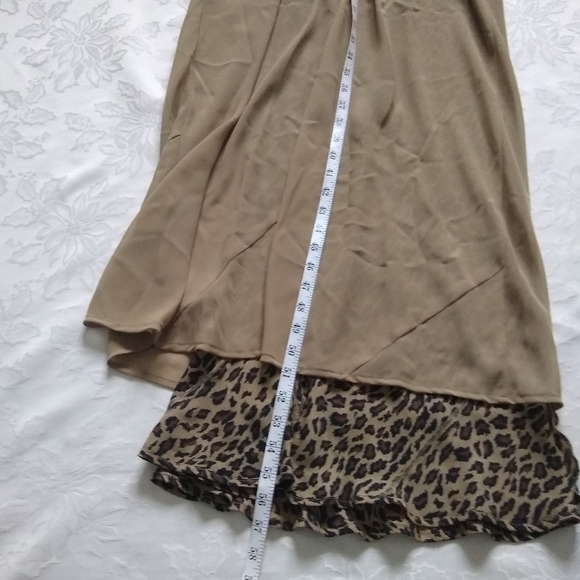 Vintage Ralph Lauren silk bias slip maxi column dress leopard - Picture 6 of 7